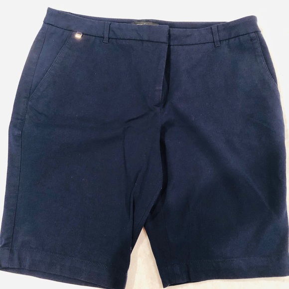 White House Black Market WHBM Bermuda Shorts - Navy - Picture 1 of 5